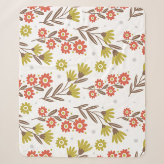 Cute floral pattern, seamless background. sherpa blanket