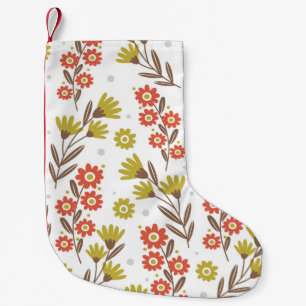 Cute floral pattern, seamless background. small christmas stocking