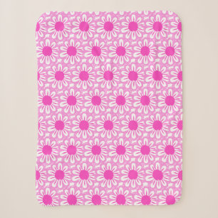 Cute Floral Pattern Sherpa Blanket