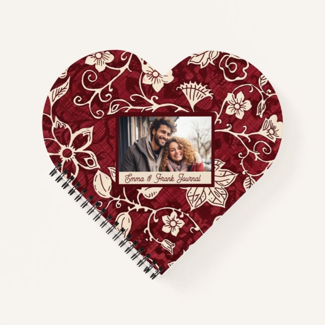 Cute Floral Personalised Notebook (Front)