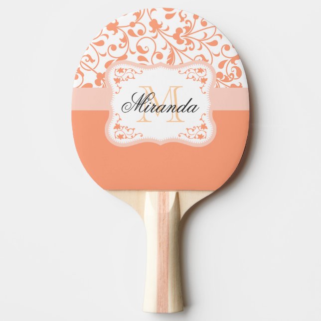 Cute Floral Ping Pong Paddle (Front)