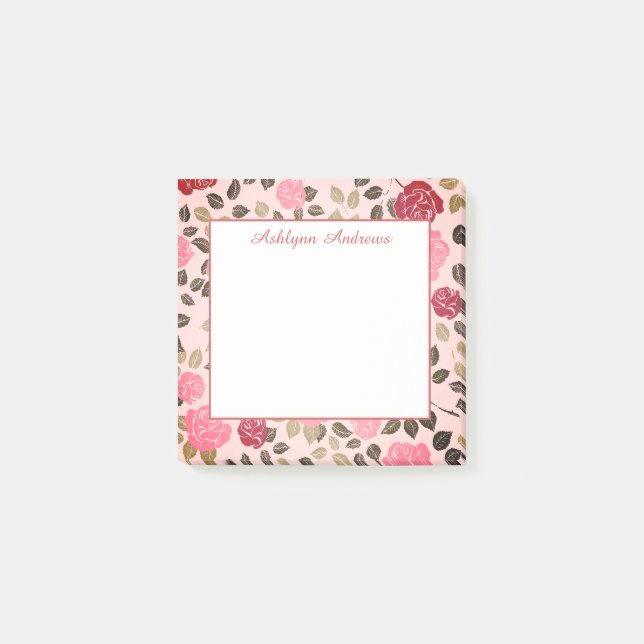 Cute Floral Post-it Notes (Front)
