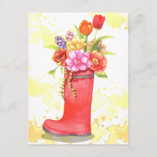Cute Floral Postcard