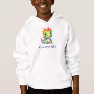 Cute Floral Rainbow Dinosaur Happy Birthday Party