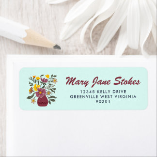 Cute Floral Return Address Label | Personalised 