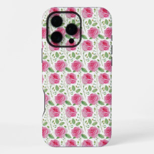 Cute, floral/rose repeating pattern iPhone 16 pro max case