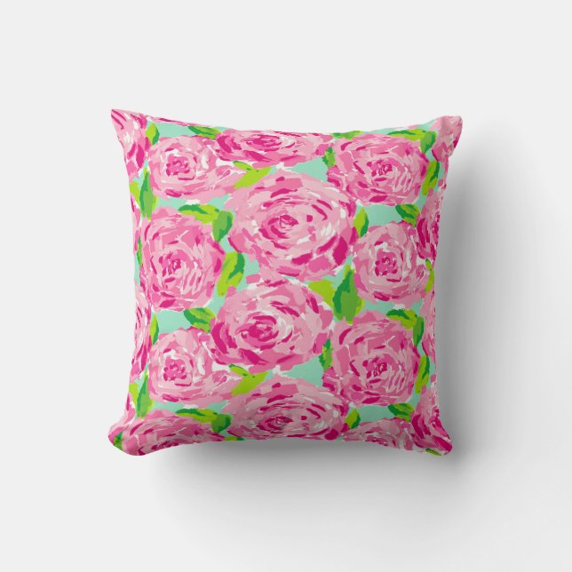 Cute Floral Roses Cushion (Front)