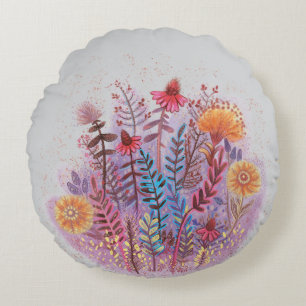 cute floral Round Pillow