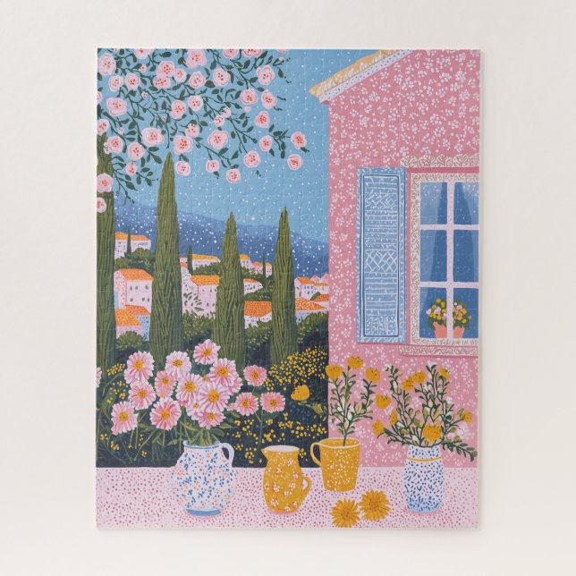 Cute Floral Scenic Landscape Puzzle (Vertical)