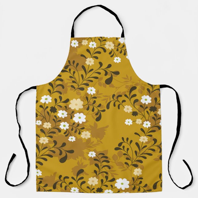 Cute floral seamless pattern on musterabstract,art apron (Front)