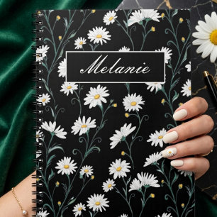 Cute Floral Spring Daisy Personalised Notebook