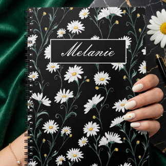 Cute Floral Spring Daisy Personalised Notebook