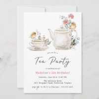 Cute Floral Teapot | Girl's Tea Party Birthday
