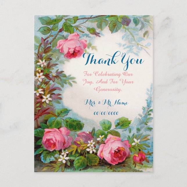 Cute floral thank you card (Front)