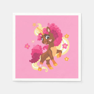 Cute floral unicorn Napkin
