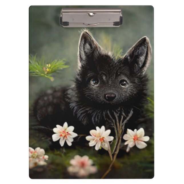 Cute floral wild animal   clipboard (Front)