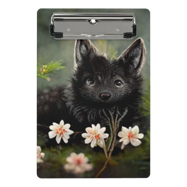 Cute floral wild animal   clipboard (Front)