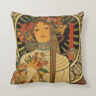 Cute floral woman cushion