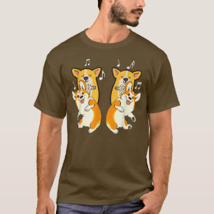 Cute Floss Dancing Corgi Puppies Dog Lover  T-Shirt