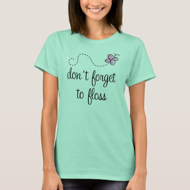 Cute Floss Design Dentist T-shirt (Front)