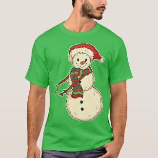 Cute Flossing Snowman toon T-Shirt