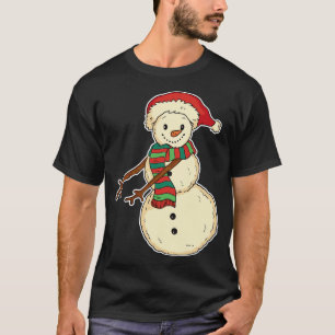 Cute Flossing Snowman toon T-Shirt