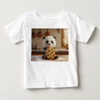 Cute Flour-Covered Panda with Giant Cookie