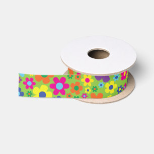 Cute Flower Birthday Party Satin Ribbon