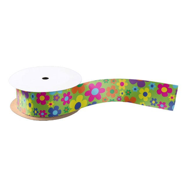Cute Flower Birthday Party Satin Ribbon (Spool)