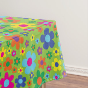 Cute Flower Birthday Party Tablecloth