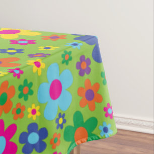 Cute Flower Birthday Party Tablecloth
