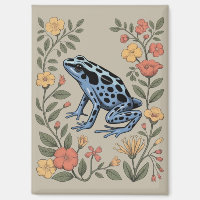 Cute Flower Blue Poison Dart Frog Toad  Frog Lover