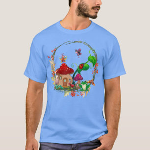 Cute Flower Cottagecore Aesthetic Mushroom Butterf T-Shirt