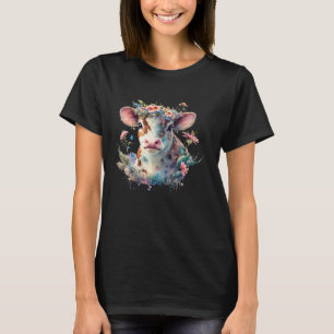 Cute Flower Cow T-Shirt
