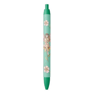 Cute Flower Fairy Fantasy Art Black Ink Pen