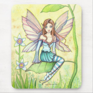 Cute Flower Fairy Fantasy Art Mouse Pad