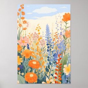 Cute Flower Field Poster