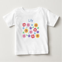 Cute Flower Garden Soft Colours Baby T-Shirt