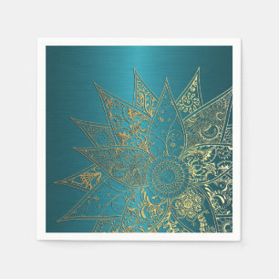 Cute flower henna hand drawn design napkin