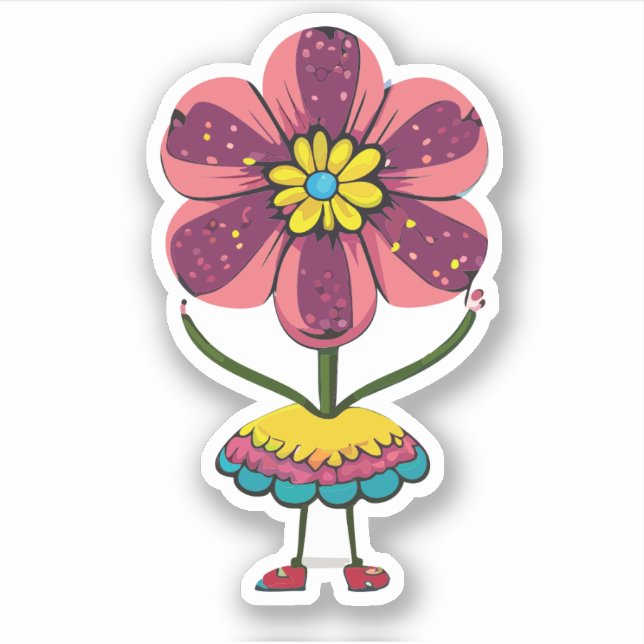 Cute Flower Kids Cartoon Charactor (Front)