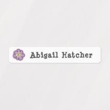 Cute Flower Kids Clothing Label Skinny White