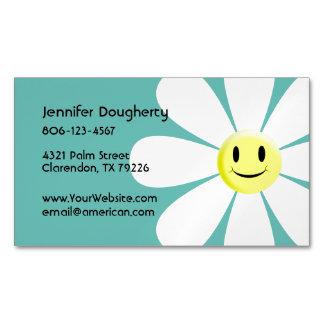 Cute Flower Magnetic Business Card