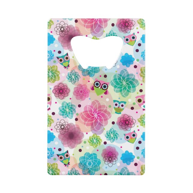 Cute flower owl background pattern (Front)