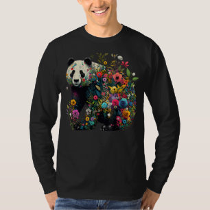 Cute Flower Panda on summer Floral Panda 1 T-Shirt