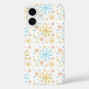 Cute flower pattern design iPhone 16 case