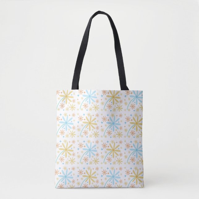Cute flower pattern design tote bag (Front)