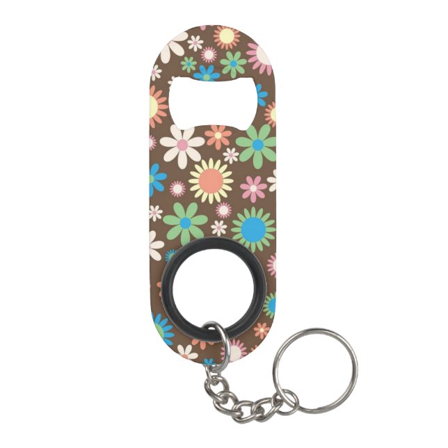 Cute Flower Power Pattern Brown (Back)