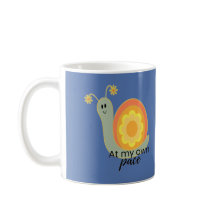 Cute Flower Snail Coffee Mug, Retro Floral Tea Cup