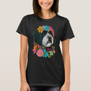 Cute Flower summer Floral Portuguese Water Dog 1 T-Shirt