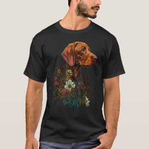 Cute Flower summer Floral Vizsla 2 T-Shirt